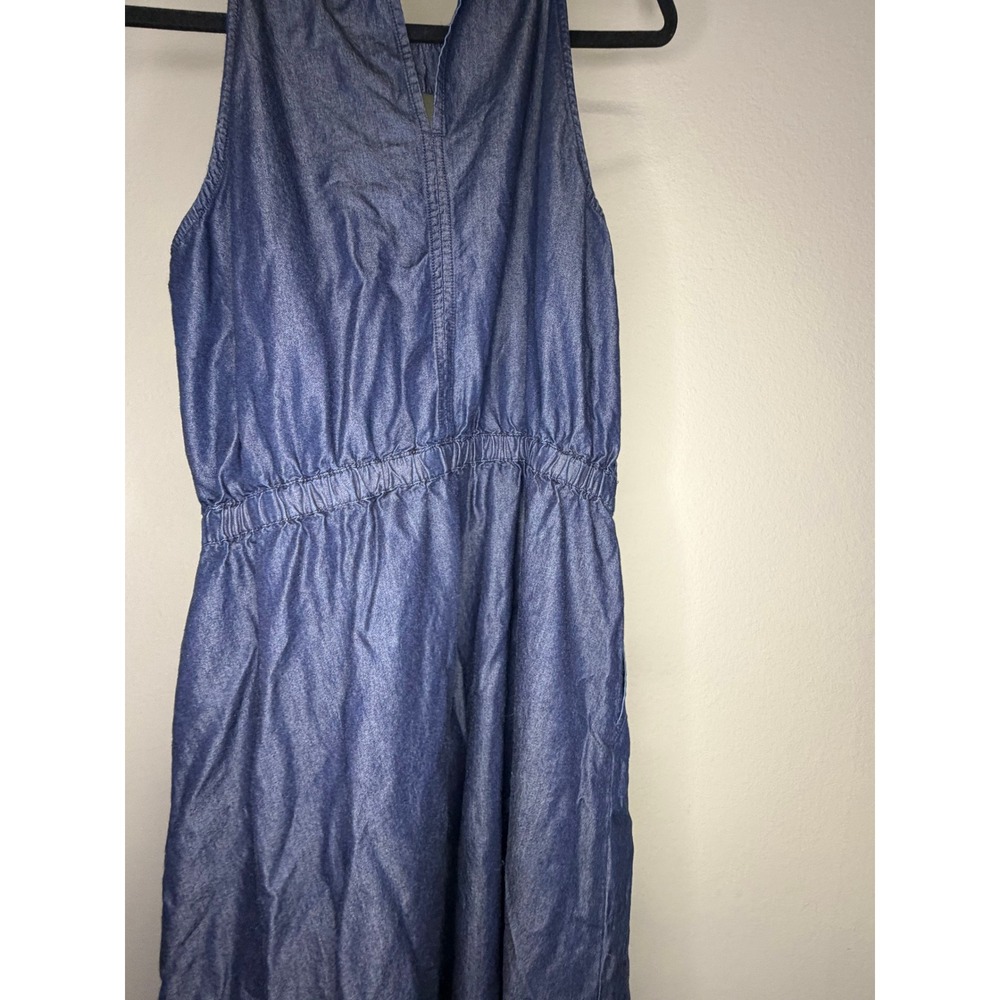 New York & Company Size L Denim Dress Long Maxi - Picture 6 of 7